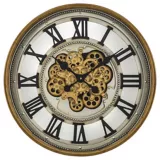 Reloj Engranaje Abierto 60x60 Dorado - Negro
