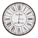 Reloj Devrine 120x120 Blanco - Café