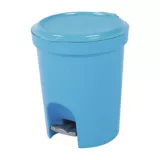 Papelera Caneca Tapa Pedal 6.6Lt Neón Azul
