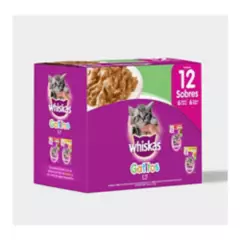 WHISKAS - Alimento Húmedo Para Gatico Whiskas Pack x12 und 85 g