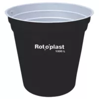 Rotoplast Tanque de Agua 1000 Litros Bicapa Negro Con Tapa Rotoplast