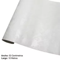 Papel de Colgadura Arabesco Blanco 53cmx10m