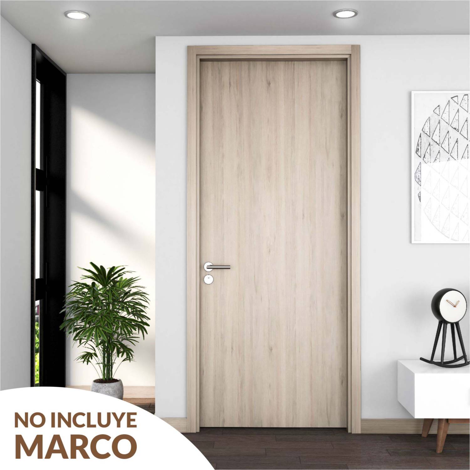 Puerta plegable color cedro 90 x 210 cm