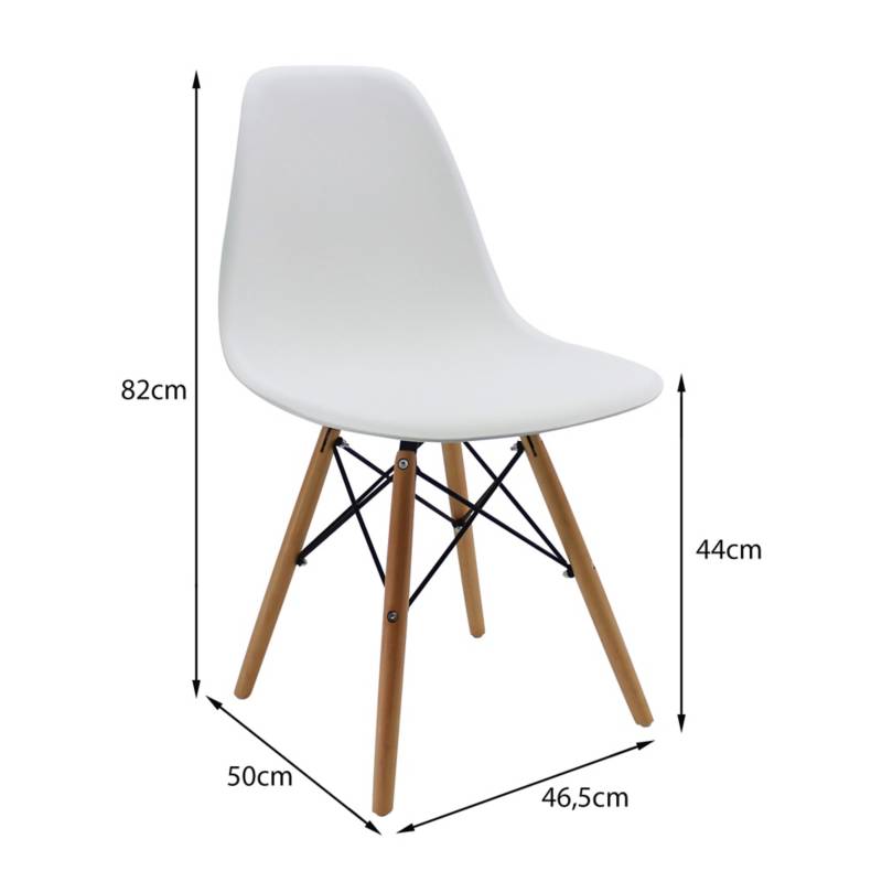 Silla blanca madera 42cm - Comprar muebles nórdicos - Artikane Inspire