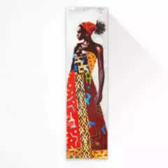 JUST HOME COLLECTION - Cuadro Étnico Africana Turbante Rojo 110x28 cm