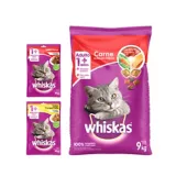 Alimento Seco Para Gato Whiskas 9kg + Kitekat Alimento Húmedo Carne Y Pollo 2 Sobres 85g