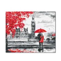 Kit de Pintura: Cuadro para Pintar por Números 40x50 Londres Blanco Rojo