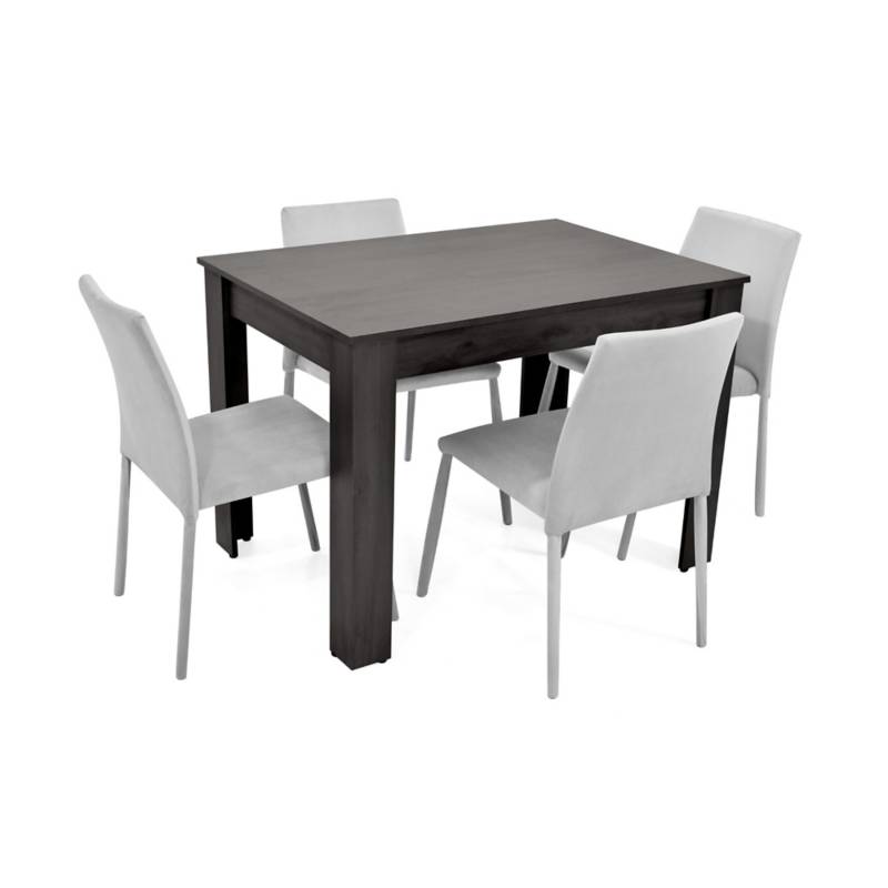 Mesa y Sillas de Comedor. Juego de comedor wengue