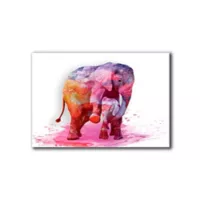Cuadro Elefante Rosa M 45X70 Cm