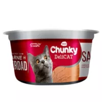 Alimento Húmedo Para Gato Deli Cat Pote Salmón Chunky 156g