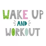 Vinilo Wake Up And Workout M 149x95cm