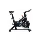 Bicicleta Spinning De Banda Ferrara Con Monitor Capacidad 100 Kg Color Negro