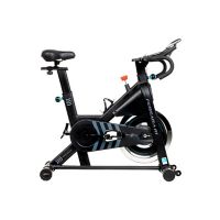 Bicicleta Spinning De Banda Ferrara R1 Con Monitor Capacidad 100 Kg Color Negro