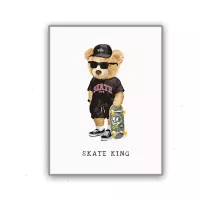 Cuadro Oso Skate King 40X40