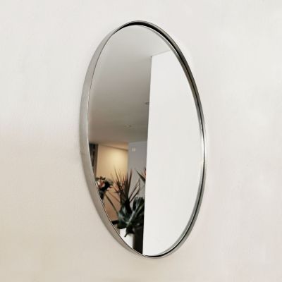 espejo redondo circular de pared colgante 80cm marco hierro