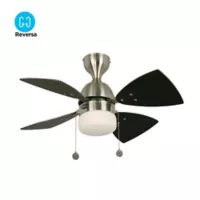 Designers Fan Lighting Ventilador Techo 32pulg Niquel Satin 1l E27 40w