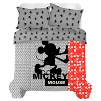 Comforter Sencillo/Semidoble Microfibra 82gr Mickey
