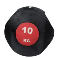 Athletic Balón De Peso Medicinal Con Agarres De 10 Kg En Pvc Color Negro/Rojo
