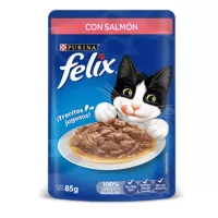 Alimento Húmedo Para Gato Salmón Salsa Felix 85g