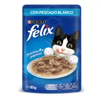 Alimento Húmedo Para Gato Pescado Blanco Salsa Felix 85g
