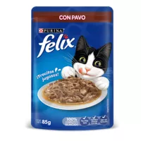 Alimento Húmedo Para Gato Felix Pavo 85g
