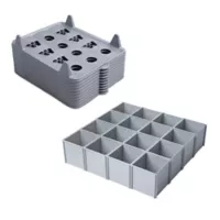 Organizador De Ropa X10 Unidades Gris + 1 Cubo Organizador