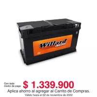 Pelaez Hermanos Bateria Caja 49 W-L5-95Ah Ca 890 Willard Agm