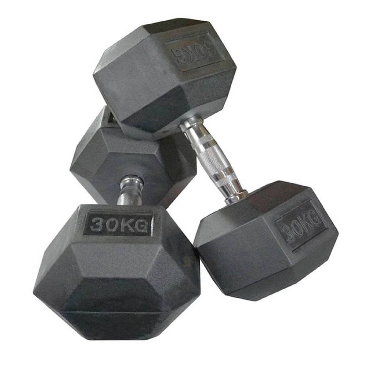 MANCUERNA 5 KG ENCAUCHETADA HEXAGONAL - LA CASA DEL GIMNASIO