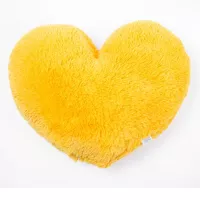 Cojín Decorativo Peludo Corazón Amarillo