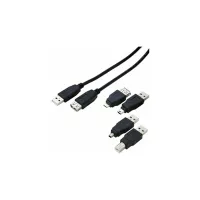 American Tack & Hard Juego de Cables USB 5 Puntas Negro X 0,91 M