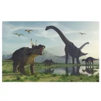 Vinilo Deco Dinosaurios Era Mesozoica M 145X90
