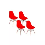 Sillas Eames Minimalista Moderna Rojo Set X 24Unds