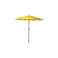 Sombrilla De Acero Con Manivela Color Amarillo De 2.74 M