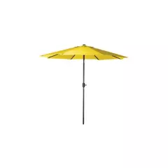 SEASONAL TRENDS - Sombrilla De Acero Con Manivela Color Amarillo De 2.74 M