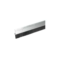 Burlete para Puerta Plastico/Cepillo Plateado 91.44 cm