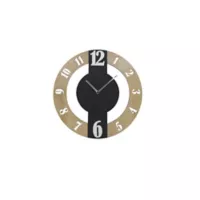 Reloj Centro Madera 40x40cm Negro Ámsterdam