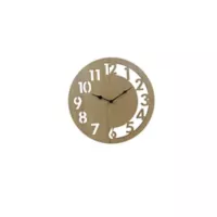 Just Home Collection Reloj Positivo/Negativo Madera 30x30cm Beige Amsterdam
