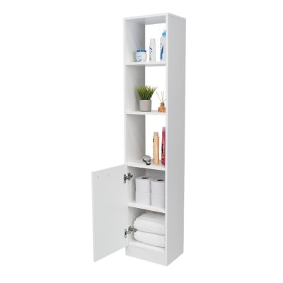 Mueble para Baño Esquinero Bath 1 Puerta 178cm Alto x 51.2cm Ancho x 21.5  Fondo Blanco RTA DESIGN