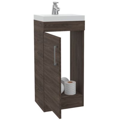 Mueble para Baño Esquinero Bath 1 Puerta 178cm Alto x 51.2cm Ancho x 21.5  Fondo Blanco RTA DESIGN