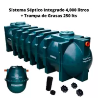 Sistema Séptico Integrado Horizontal 4000 Lts Colempaques + Trampa De Grasas 250 Lts