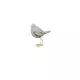 Escultura Pájaro Lado Cerámica 17.5x19.5cm Blanco