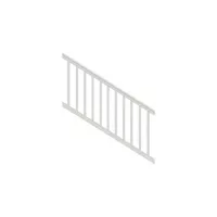Juego de Escalera con Balaustre Cuadrado Blanco 1.82 M X 91.44 cm
