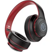 Audífonos Bluetooth Estéreo Cancelación Ruido Over Ear Bh10 Negro Rojo