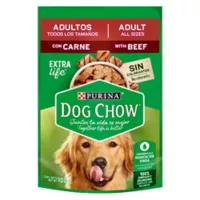 Alimento Húmedo Para Perro Dog Chow Adultos Todos Los Tamaños Carne Pouch 100g