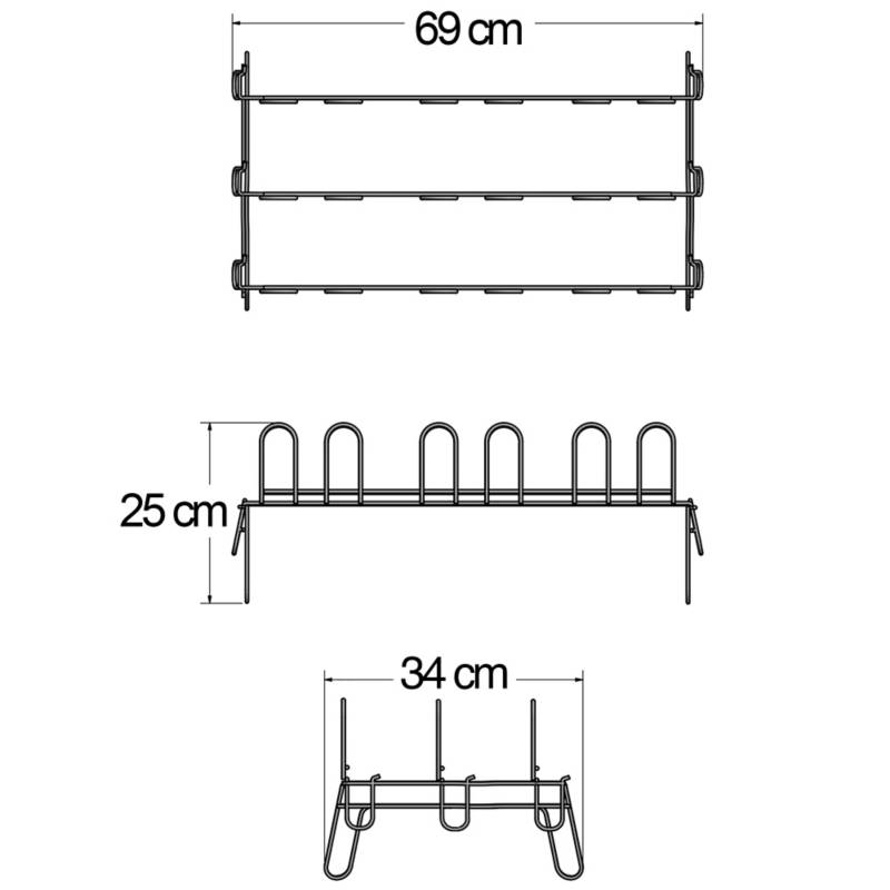 Organizador Rejilla Divisores Cajones Adaptables X8 = 47x7cm