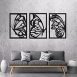Tríptico Decorativo Mariposas