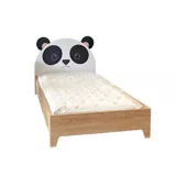 Cama Infantil Parceritos Oso Panda Sencilla 1,08mX1,96mX0,95m