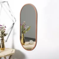 Espejo Ovalado 50X100 Cm Oro Rosa