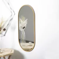 Espejo Ovalado 60X120 Cm Dorado