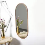 Espejo Ovalado 60X120 Cm Oro Rosa